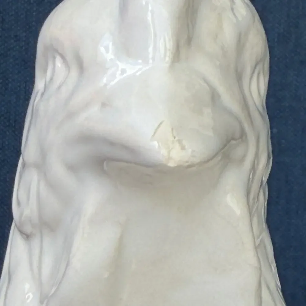 Hen On Nest Soup Tureen Pier 1 Ceramic White Chicken in Basket Serving FLAWED